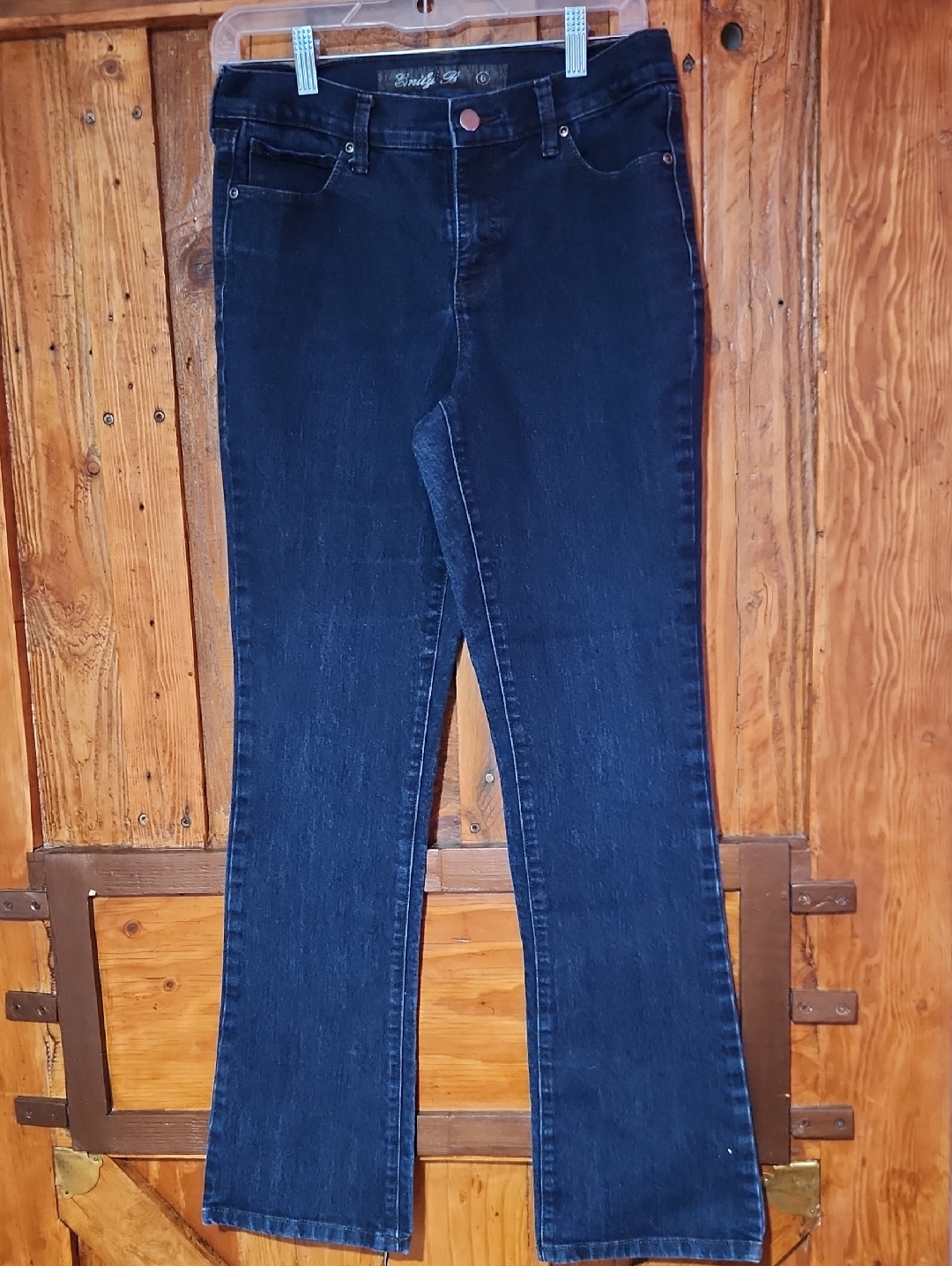 Womens Dark Indigo Flare Jeans Stretch Bootcut Style